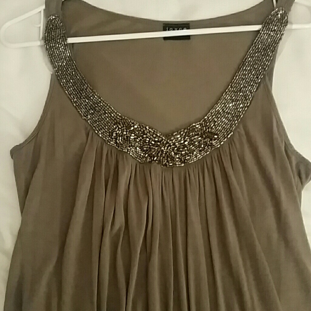 Bronze beaded top