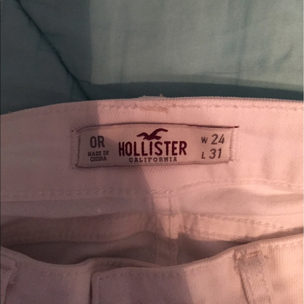White hollister skinny jeans