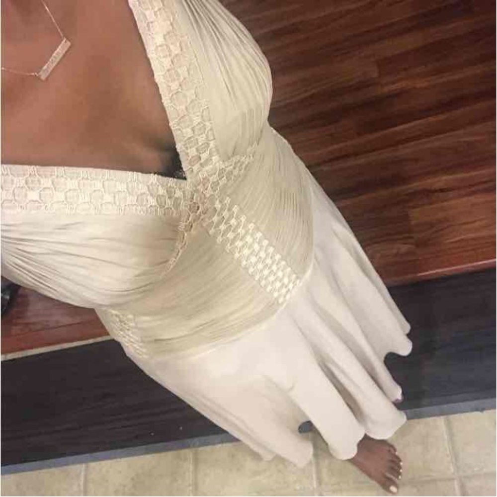 Tan cream dress