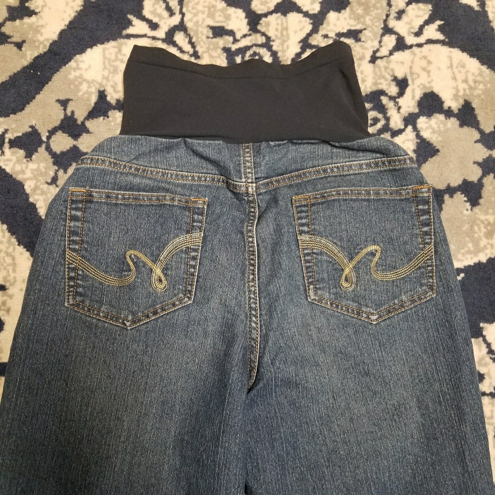 Motherhood I Maternity Denim Capri Cropped Pants L