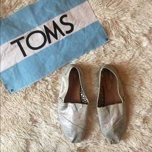 Silver glitter TOMS