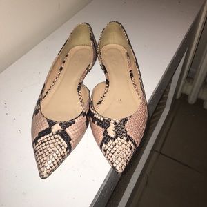 J Crew snakeskin flats