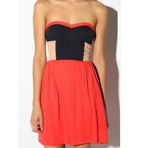 Urban Outfitters Sparkle & Fade Colorblock dress