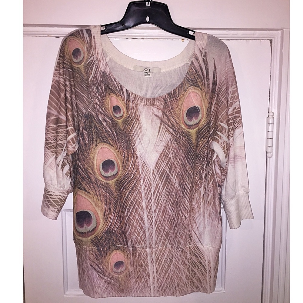Peacock Printed Sweater Forever 21