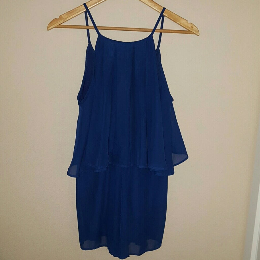 Flirty royal blue romper