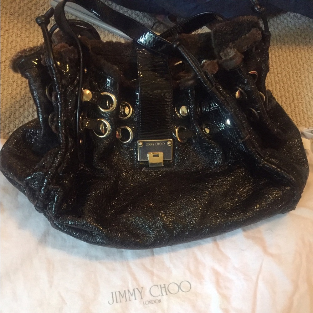 Jimmy Choo *Rare* Mink lined Ramona Bag