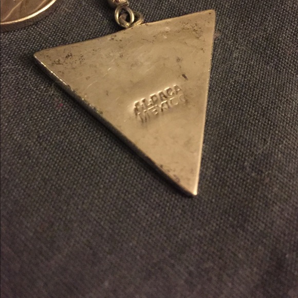 Vintage Alpaca silver triangle earrings - Picture 4 of 6