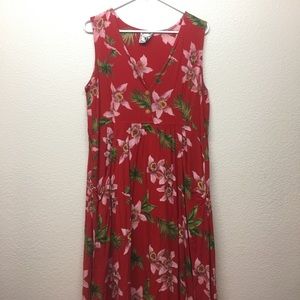 Long Red Goddess Dress