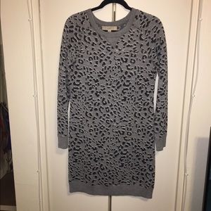 Loft leopard sweatshirt dress