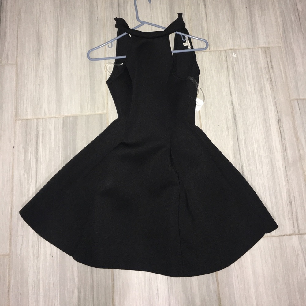Fit and flare black dress