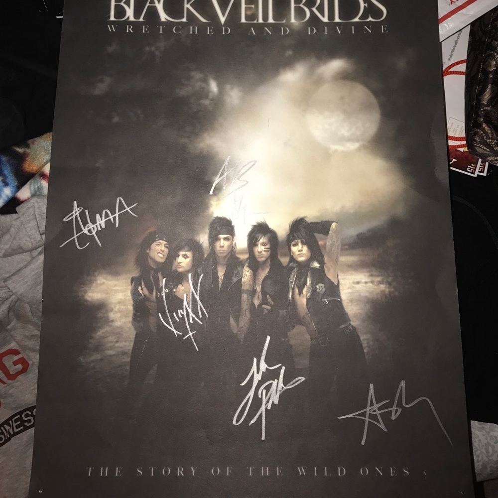 Black Veil Brides autographed poster☠️🖤offers!