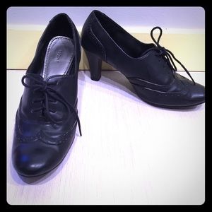 Black Oxford heels