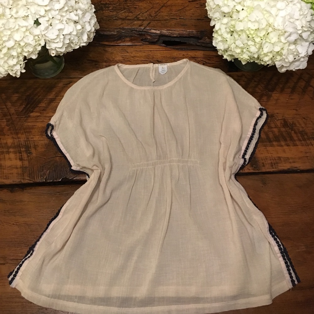 Breezy Cream Poncho Top