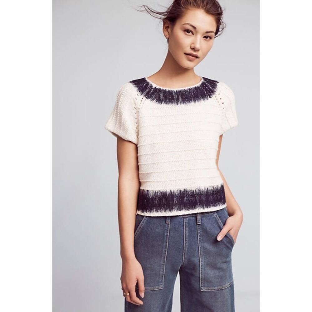 BNWT Anthropologie Field Flower Feltwork Top