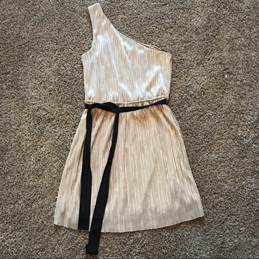 Express one shoulder Metallic Dress Size Medium