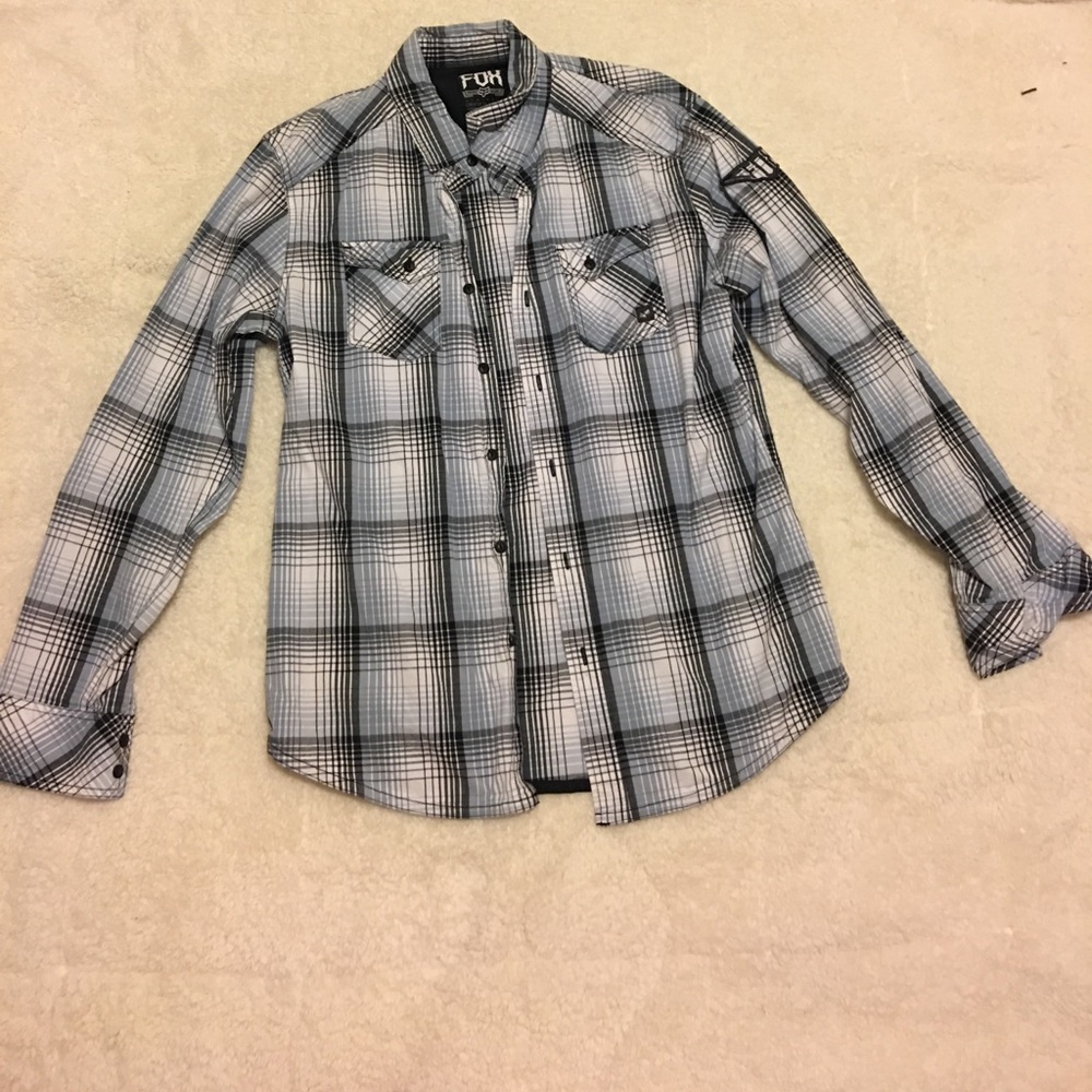 Men's fox button up shirt