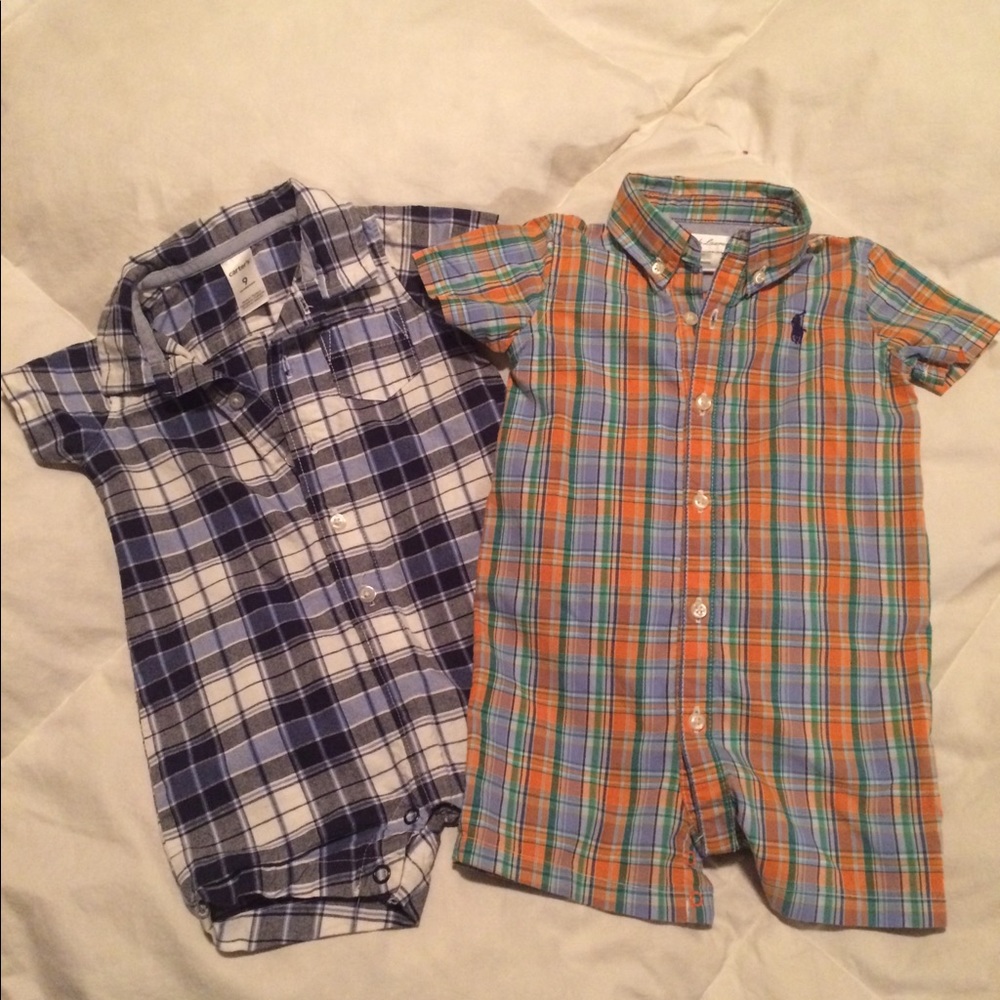 Polo and Carter's Boys Size 9M Onesies