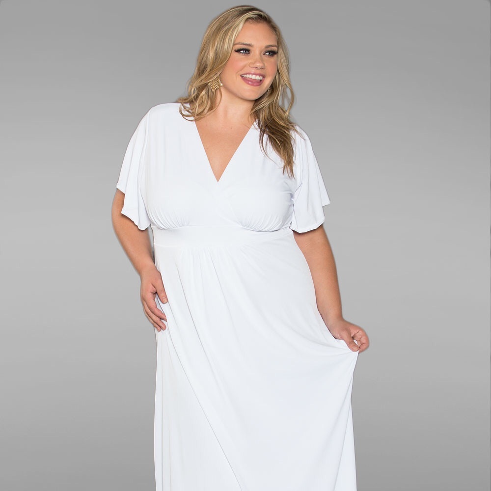 White Sealed With A Kiss Maxi Dress