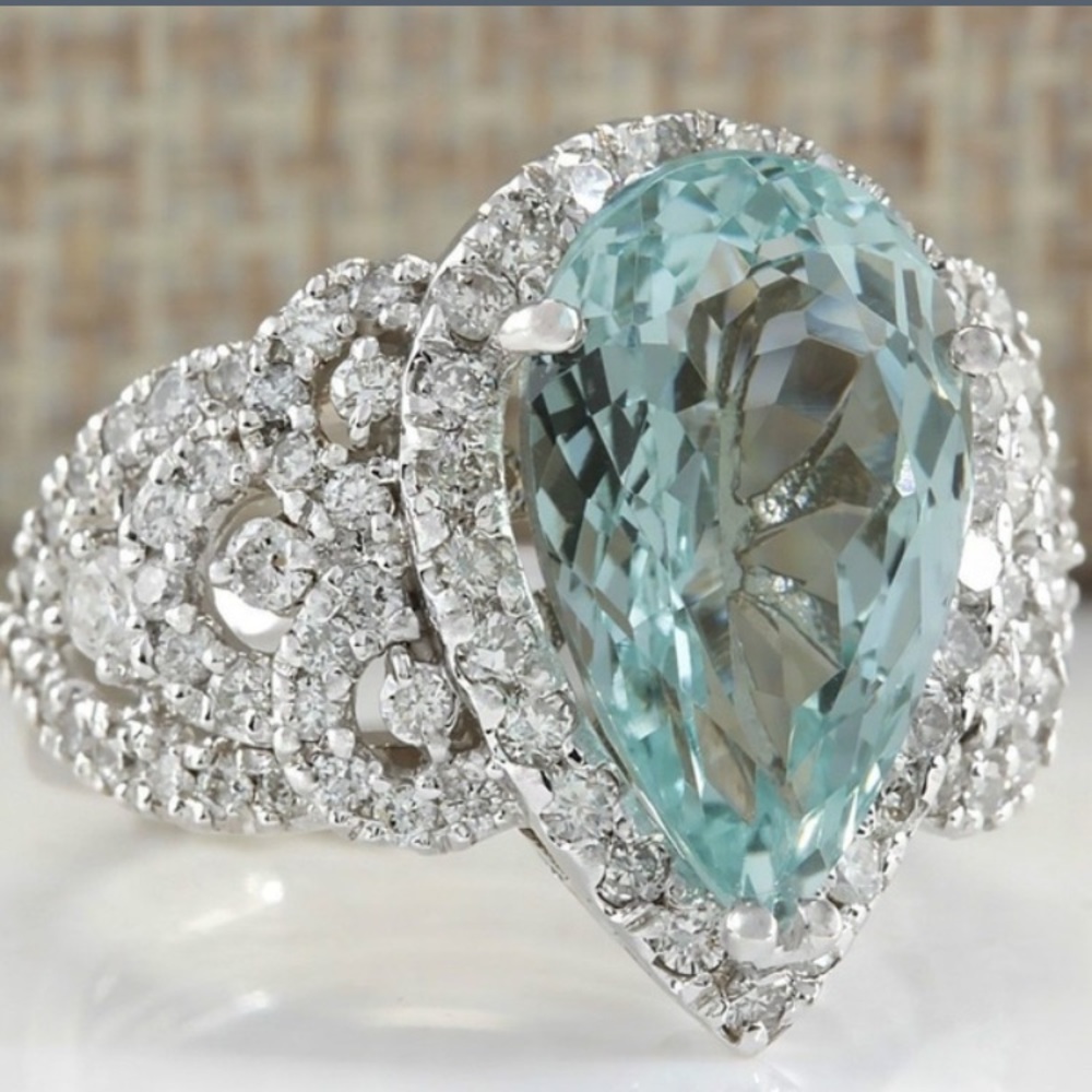 4.26CT Steriling Aquamarine ring 😍