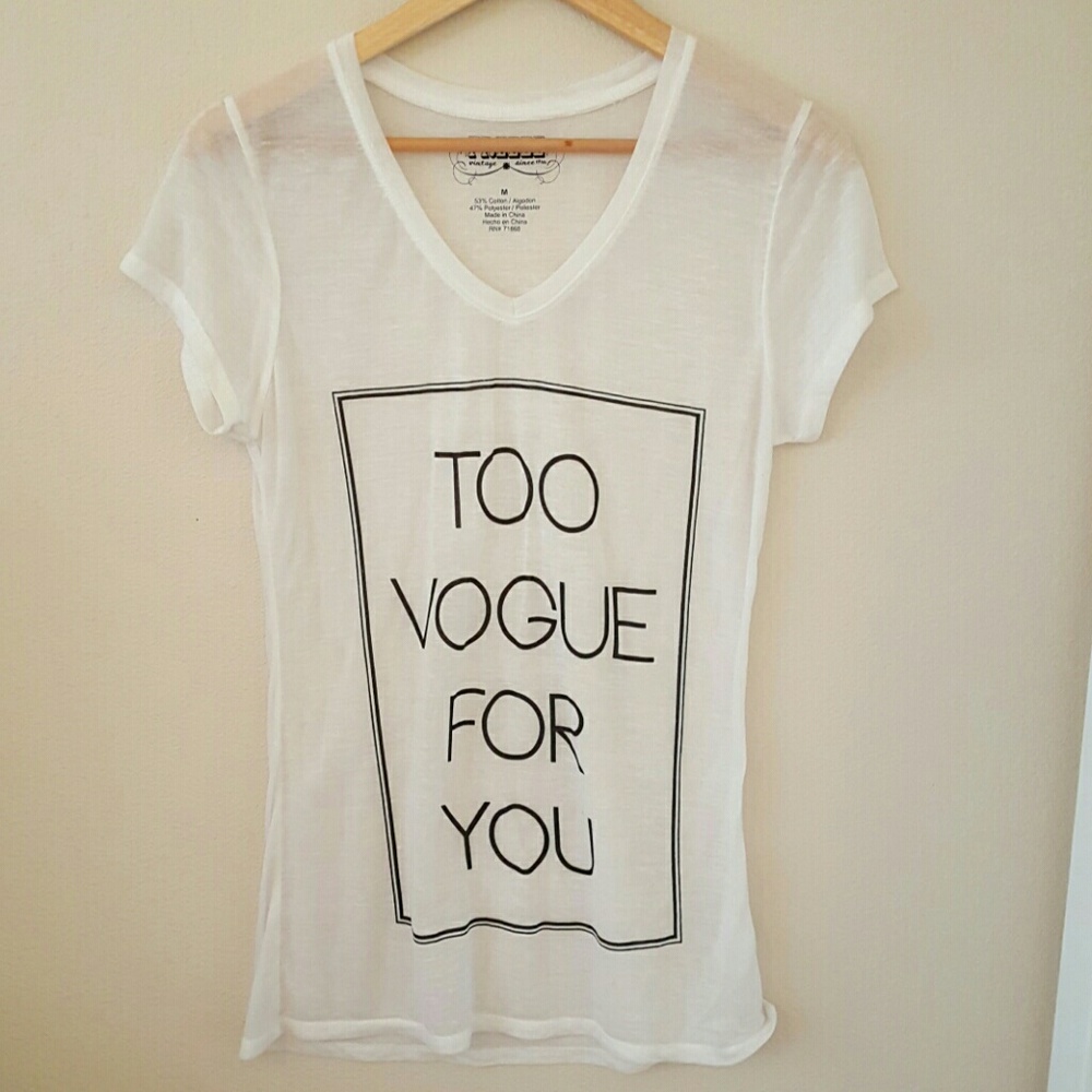Too Vogue For You white Vintage Freeze T-shirt