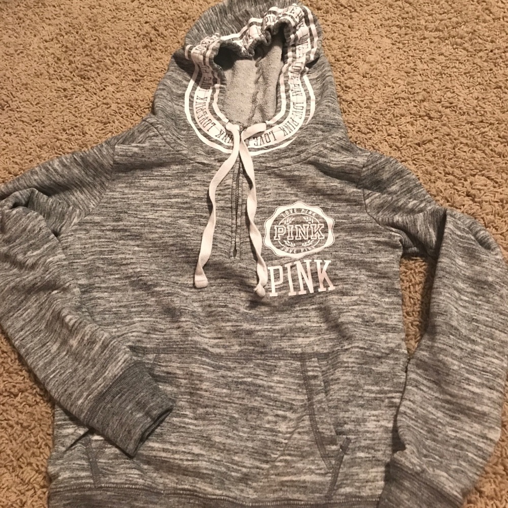 PINK 3/4 zip sweatshirt