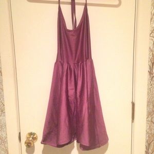 Purple American Apparel skater mini-dress