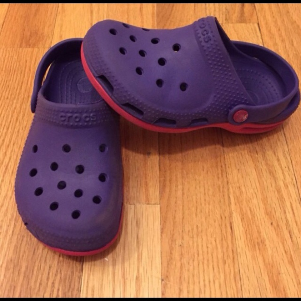 Girls' Purple and Pink Crocs