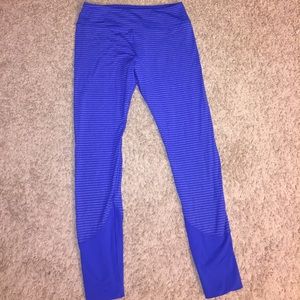 Blue Striped Yoga Pants