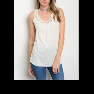 White lace tank