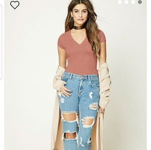 ❌SOLD❌Faux Suede bodysuit