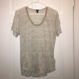 Gray short sleeve Blouse