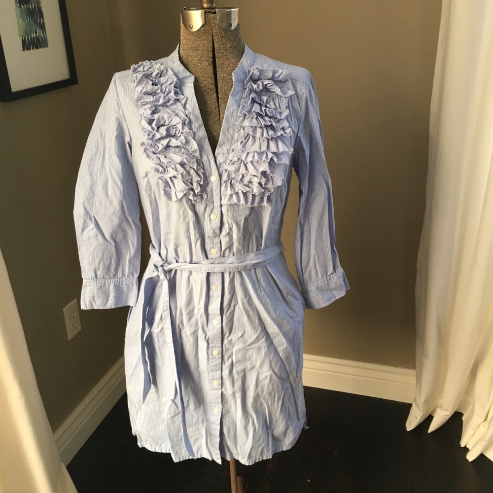 Trulli shirt dress with ruffle detail.