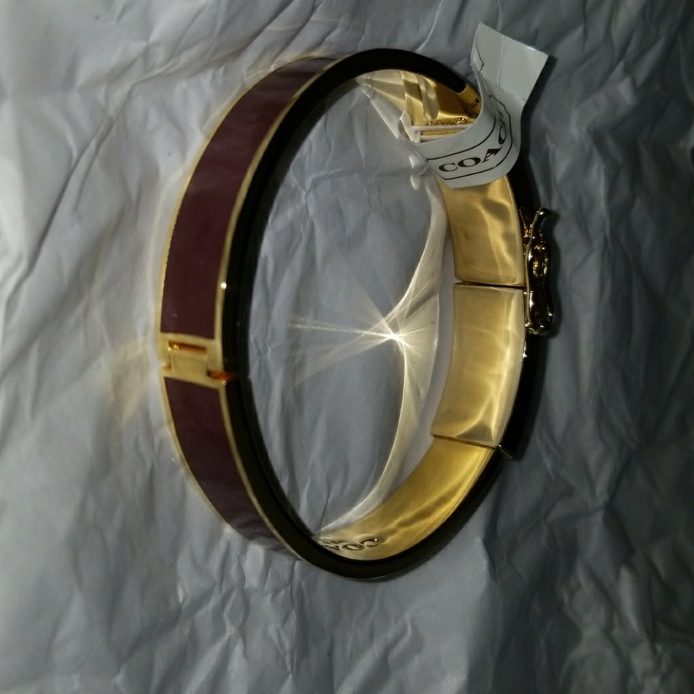 NWT Coach Hinged Lozenge Bangle - Picture 5 of 6