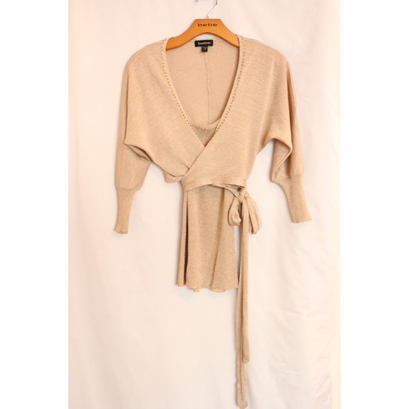 Bebe tank top and wrap sweater - Picture 2 of 2