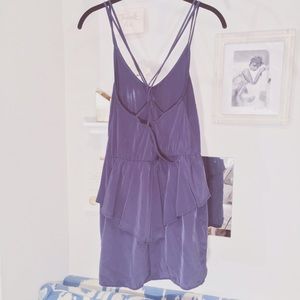 Indigo Blue woven low back peplum dress