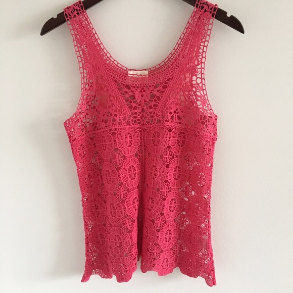 Urban Outfitters Tops - UO Pins & Needles 100% Cotton Crochet Tank Sz S