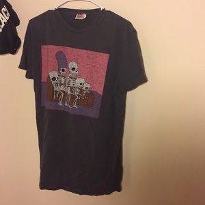 Simpsons skeleton family tee
