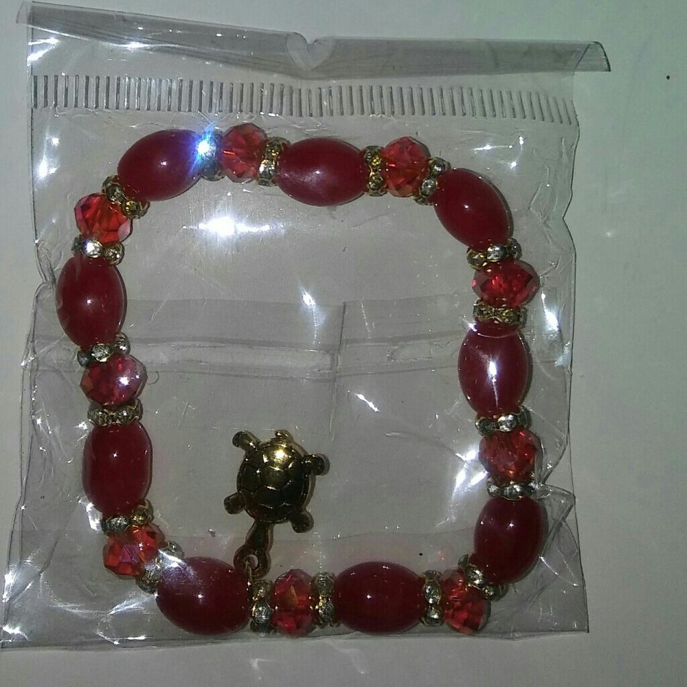 Red & Gold Stretchy Costume Bracelet