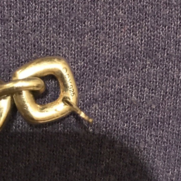 David Yurman earrings.  Post.  Onyx. - Picture 3 of 4