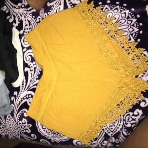 Mustard yellow shorts