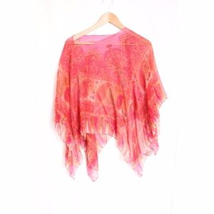 Echo silk poncho