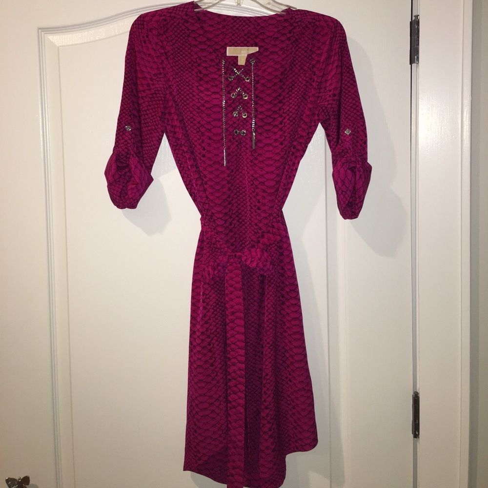 Michael kors pink snake dress