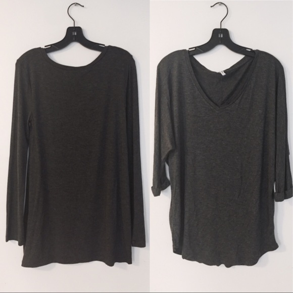 Draped Soft Grey T-shirt NWOT - Picture 3 of 7