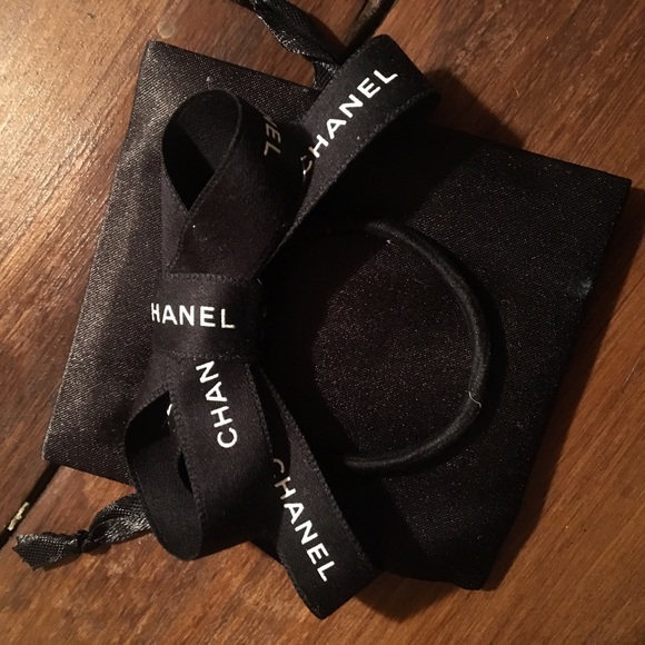 Chanel Accessories Logo Ribbon Hair Tie With Bow Poshmark
