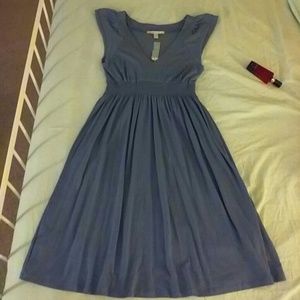 Country blue midway dress