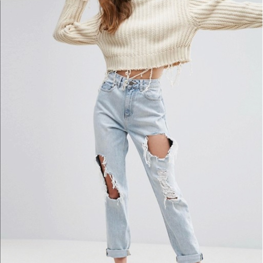 ASOS ORIGINAL MOM Jeans in Missouri Lt Stonewash
