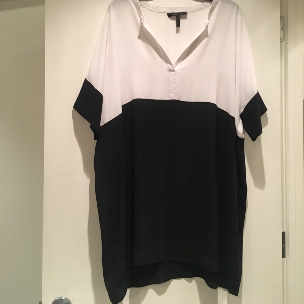 BCBGMAXAZARIA Inessa Color Block Tunic