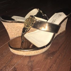 Brown and Cork Michael Kors wedges