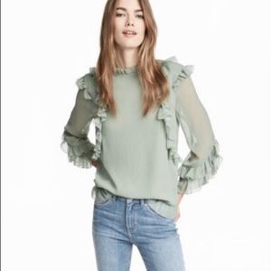 H&M Double-layer Chiffon Blouse