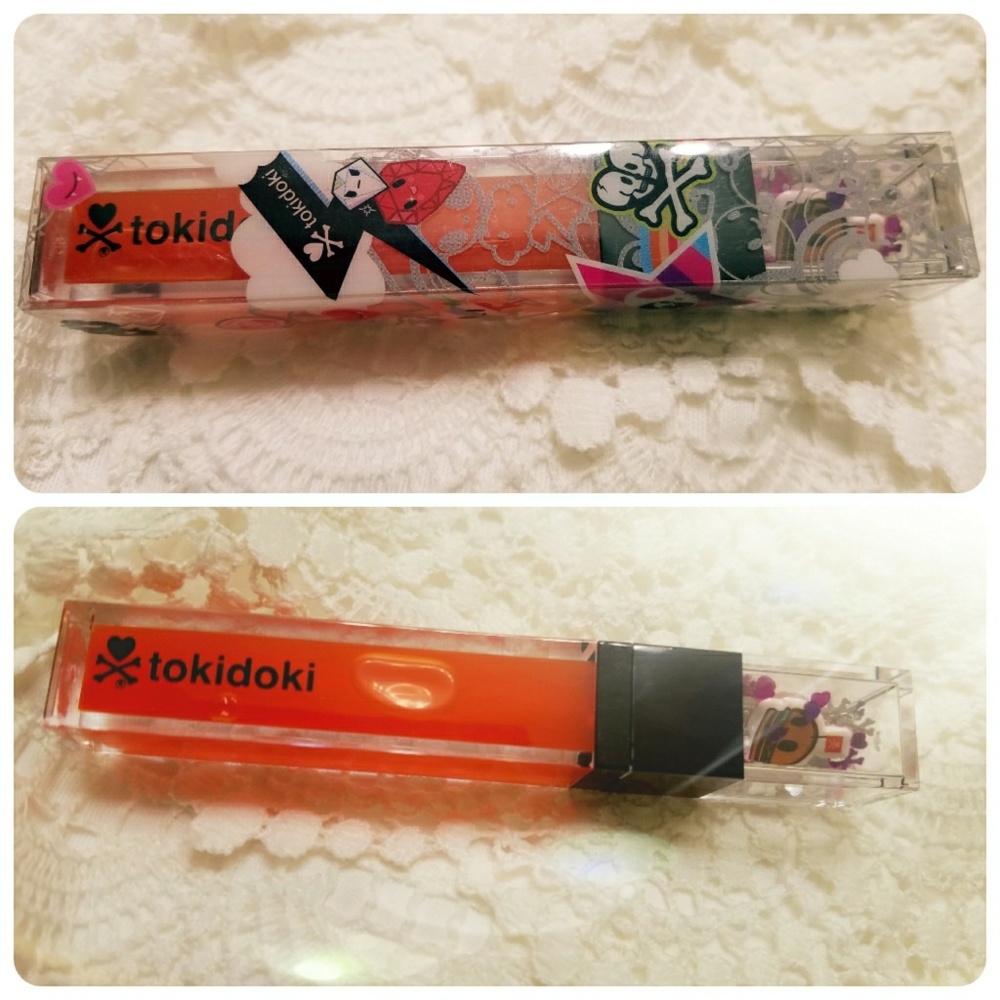 Tokidoki sheer lip gloss in "Burger" (orange)